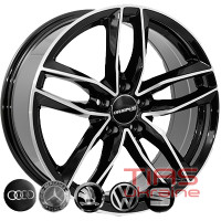 Zorat Wheels BK690 7.5x17 5x112 ET38 DIA66.6 Black