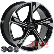 Zorat Wheels BK5419 7.5x17 5x112 ET35 DIA66.6 BP